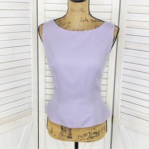 Eden Bridals Sleeveless Zipper Back Shell Tank Top Lilac Purple 14